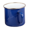 Blue Rimmed 5/6/7/8/9/10/11/12mm Porcelain Enamel Mug Cup